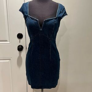 Free People Denim Bodycon Dress Sz-S